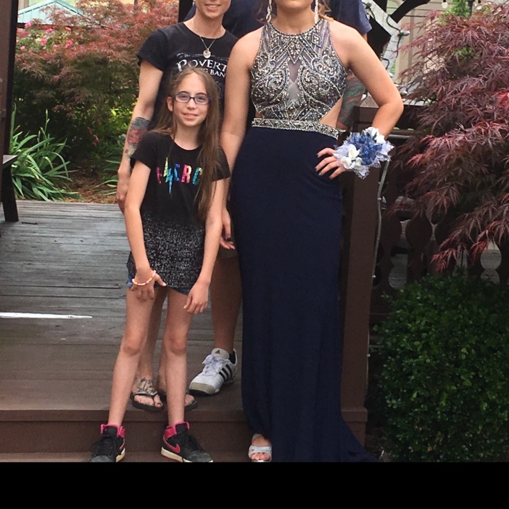 Navy prom dress